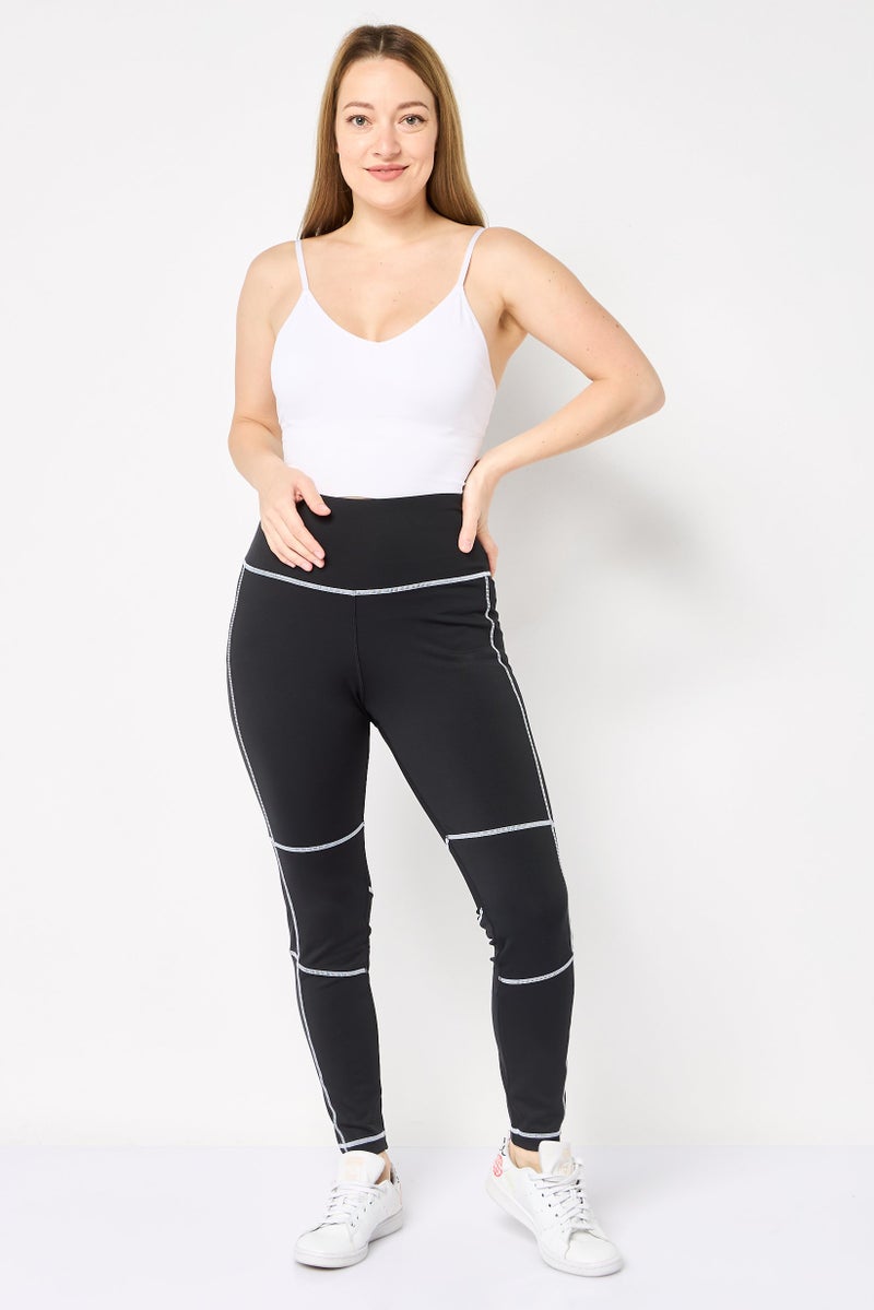 Reebok ليغينغز تدريب رياضية للنساء، سوداء - Image 4