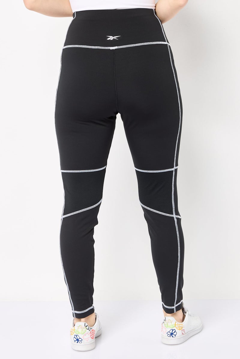 Reebok ليغينغز تدريب رياضية للنساء، سوداء - Image 2