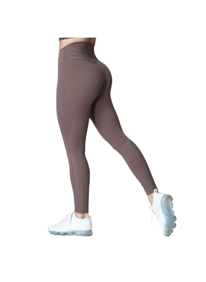 Aoxjox Women's Trinity Yoga Pants, Opaque, Fudge Coffee, L - Image 1