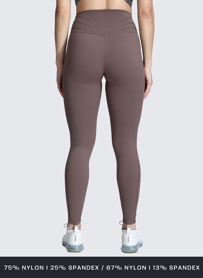 Aoxjox Women's Trinity Yoga Pants, Opaque, Fudge Coffee, L - Image 5