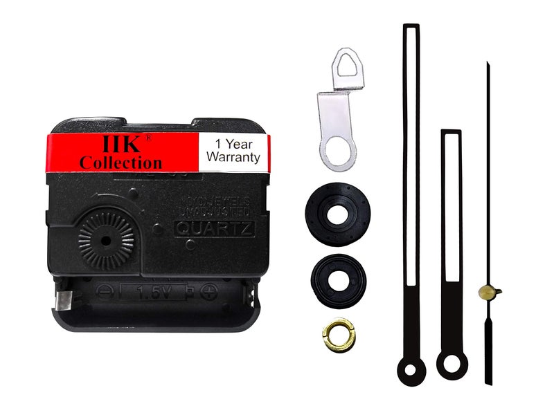IIK COLLECTION Plastic Quartz Movement Machine with Black Hands Kit for Wall Clock (IIK-MOV-PL-009) - Image 2