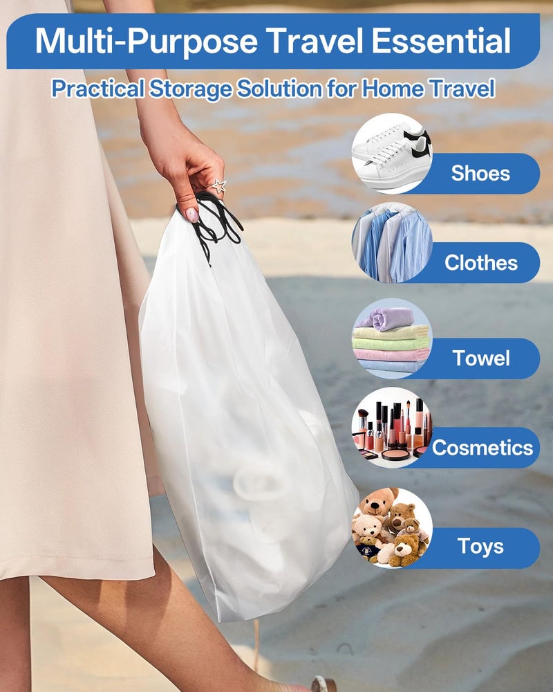 Teskyer Transparent Shoe Bags for Travel, 15.7" x 11.8" Waterproof Portable Travel Shoe Storage Bags for Packing - Travel Essentials for Men & Women, 6 PCS - Image 5