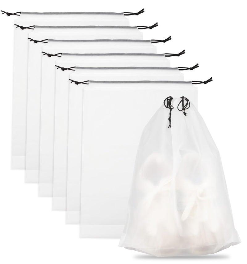 Teskyer Transparent Shoe Bags for Travel, 15.7" x 11.8" Waterproof Portable Travel Shoe Storage Bags for Packing - Travel Essentials for Men & Women, 6 PCS - Image 1