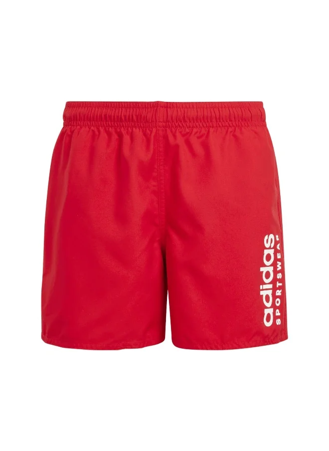 Adidas adidas sportswear essentials logo clx boys men swim shorts