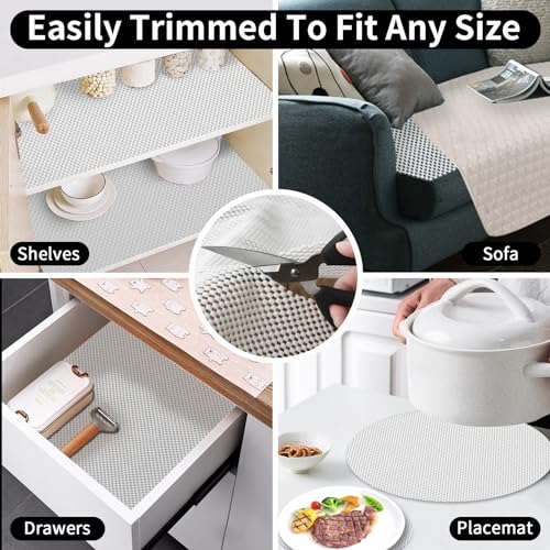 FestiCorp Non Slip Rug Pads 8x10 Ft Non Skid Rug Pad Gripper, Anti-Slip Carpet Rug Mats for Under Rugs and Hard Surface Floors - Image 4