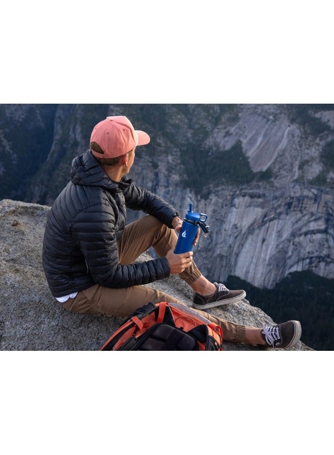HYDRO CELL Stainless Steel Water Bottle w/Straw & Wide Mouth Lids (40oz 32oz 24oz 18oz) - Keeps Liquids Hot or Cold with Double Wall Vacuum Insulated Sweat Proof Sport Design blue - Image 4