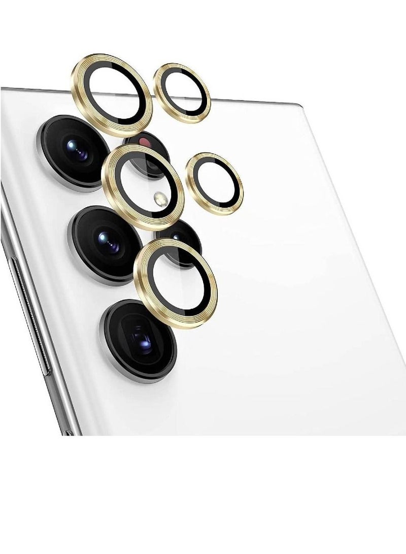 GENNEXT Samsung Galaxy S23 Ultra Camera Lens Protector, 9H Tempered Glass Camera Cover Screen Protector Metal Individual Ring for S23 Ultra 5G 2023 Gold - Image 1