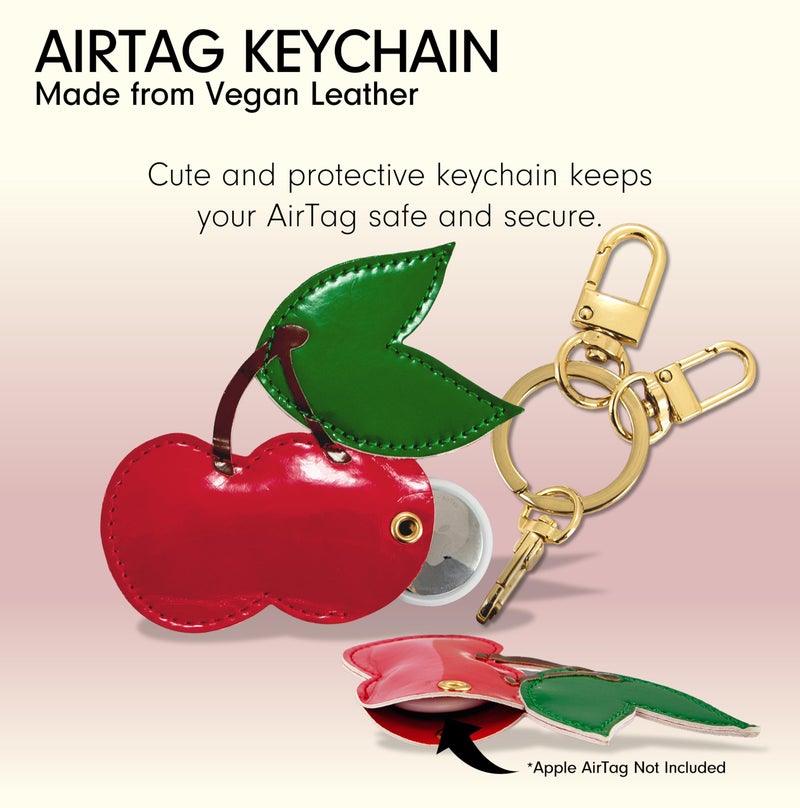 Sonix Keychain Case Compatible with Apple AirTag | Protective AirTag Cover Keychain | Cherry - Image 2