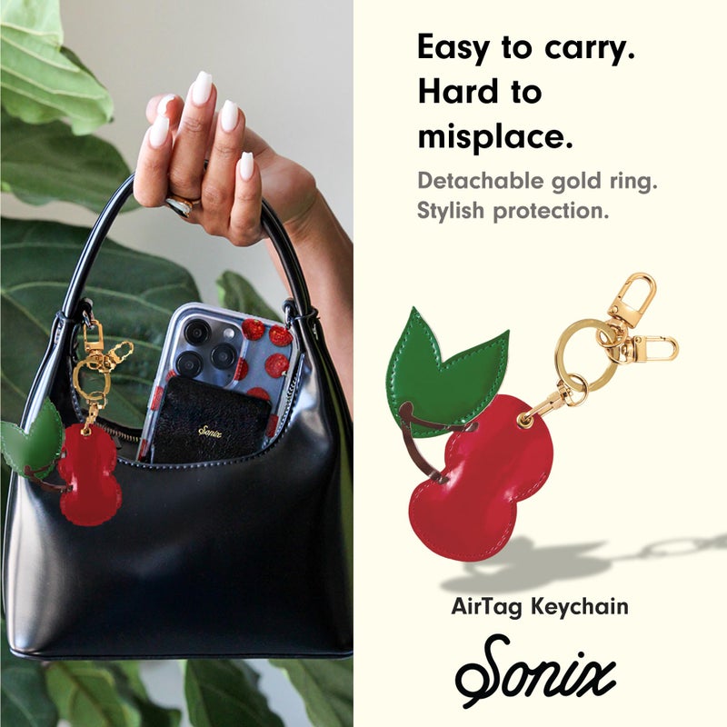 Sonix Keychain Case Compatible with Apple AirTag | Protective AirTag Cover Keychain | Cherry - Image 4