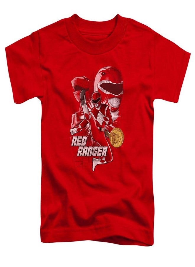Trevco Power Rangers Red Ranger Unisex Toddler T Shirt for Boys and Girls - Image 1
