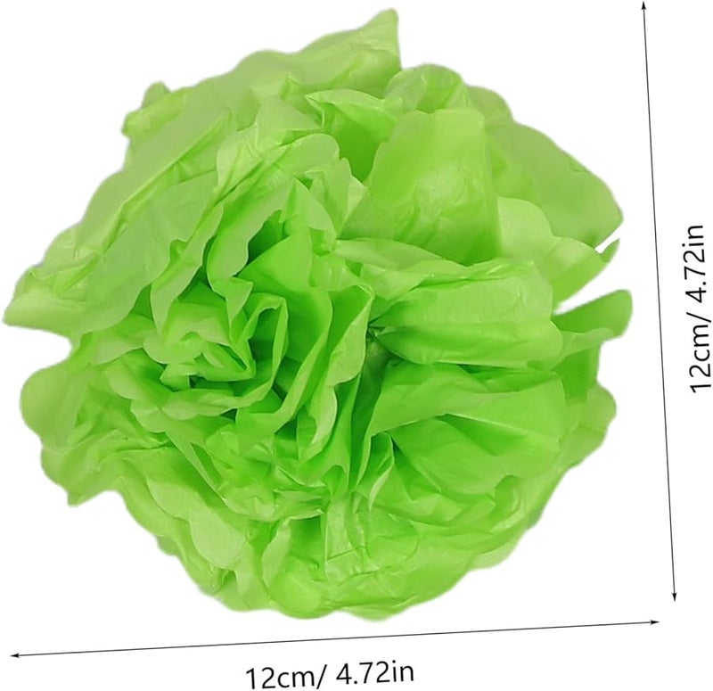 كرات ورق الأنسجة الخضراء 21 قطعة ديكورات حفلات التخرج واليوم السريع الإعداد كرات معلقة - Image 2