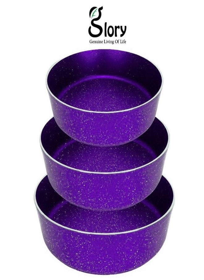 Glory Eco Trays Set 3 Pcs Size (26 - 28 - 30) Purple 