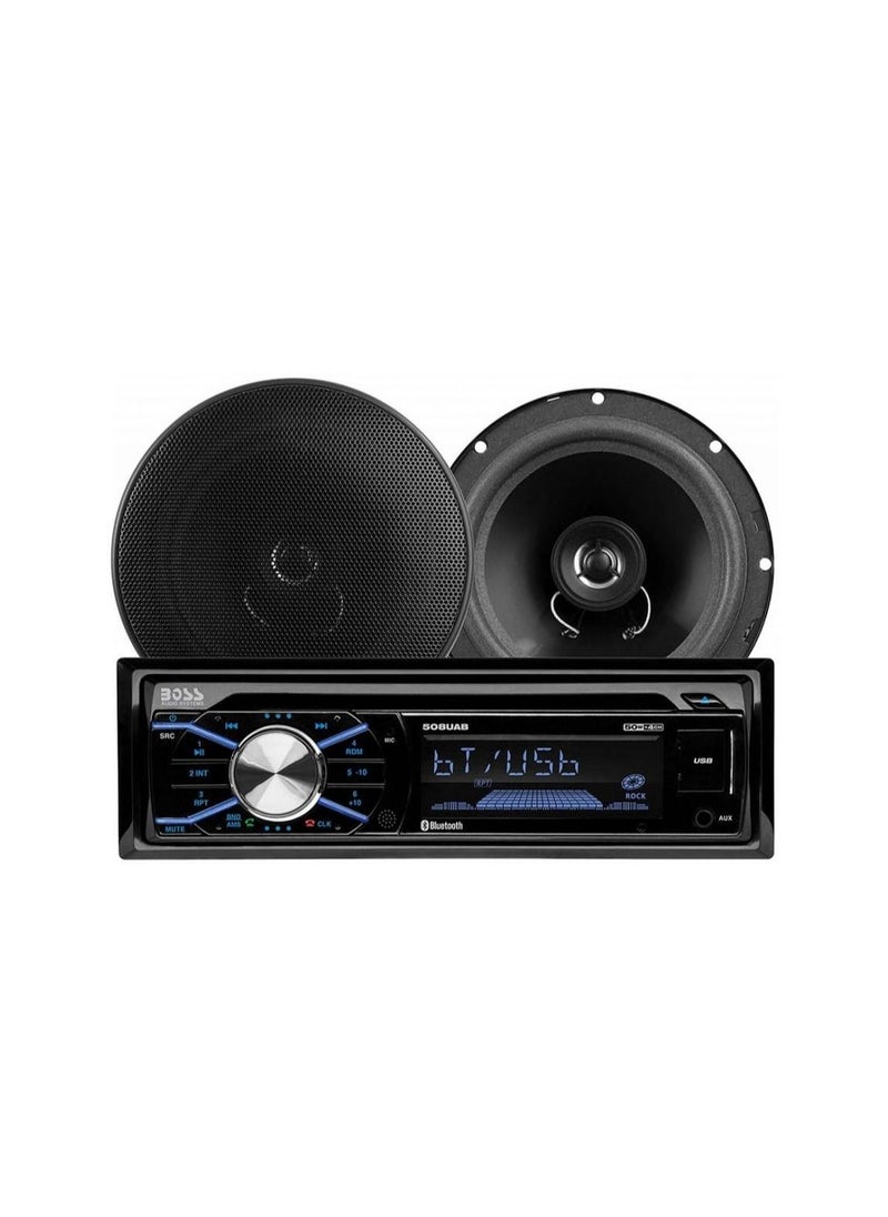 BOSS - Boss Audio Systems Speaker Bluetooth Plus One Pair 6.5"(165mm) 656BCK 2-Way 200Watts 4Channel Full Range Speaker System MP3-Compatible CD AM/FM Receive - Image 1