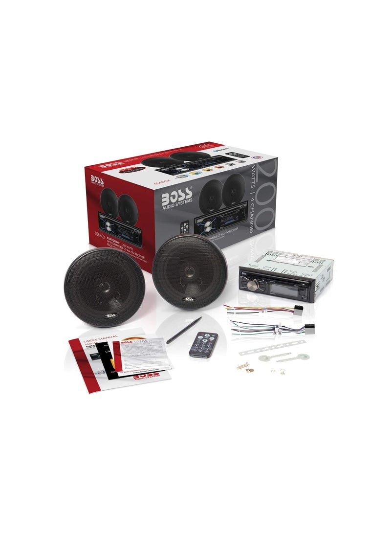 BOSS - Boss Audio Systems Speaker Bluetooth Plus One Pair 6.5"(165mm) 656BCK 2-Way 200Watts 4Channel Full Range Speaker System MP3-Compatible CD AM/FM Receive - Image 1
