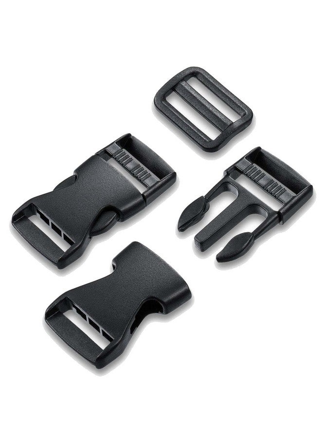 iCONY Nylon Webbing Strap 10meter roll with 5 Buckles, 5 Adjuster and 1 Thread Cutter for Backpack Repairing, Luggage Fastening Strap, Pet Collar Making, Hiking and More (Black) (1 inch) - Image 3