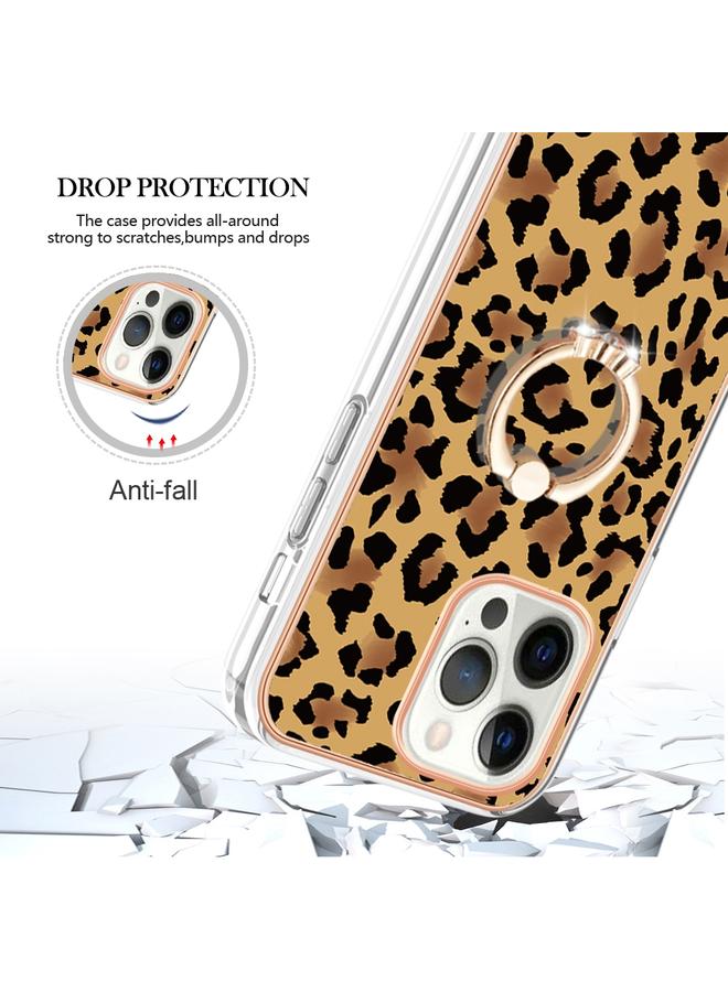 Zaboon Case For iPhone 12 / 12 Pro Electroplating Dual-side IMD Phone Case with Ring Holder - Image 4