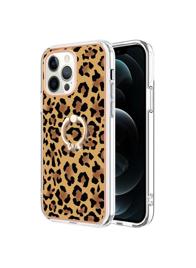 Zaboon Case For iPhone 12 / 12 Pro Electroplating Dual-side IMD Phone Case with Ring Holder - Image 2