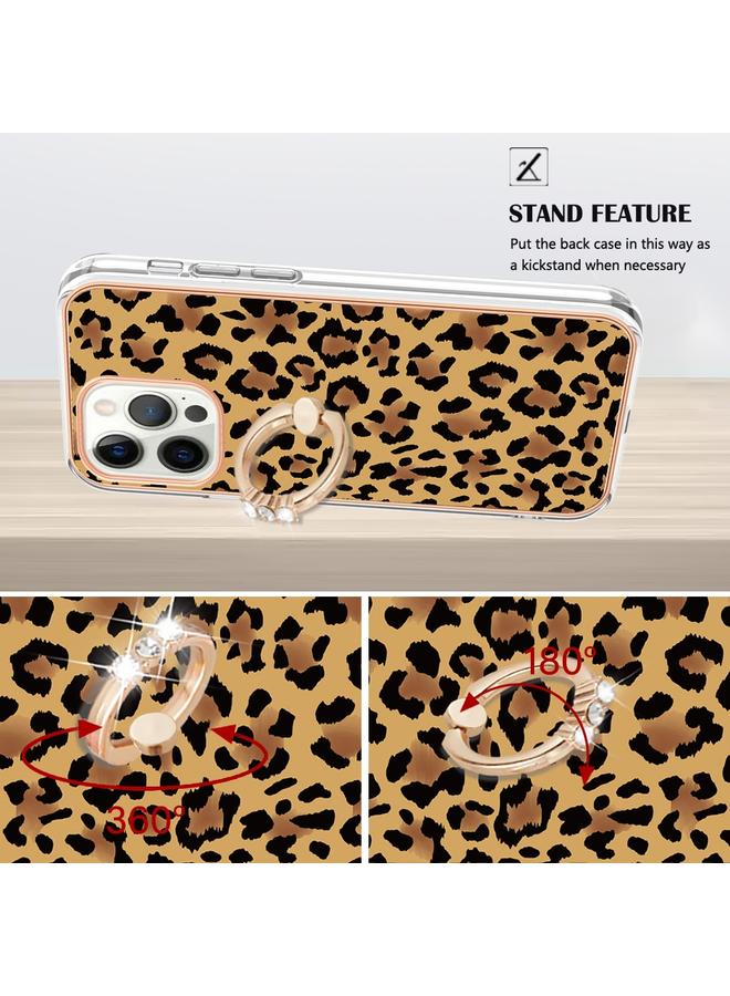 Zaboon Case For iPhone 12 / 12 Pro Electroplating Dual-side IMD Phone Case with Ring Holder - Image 3