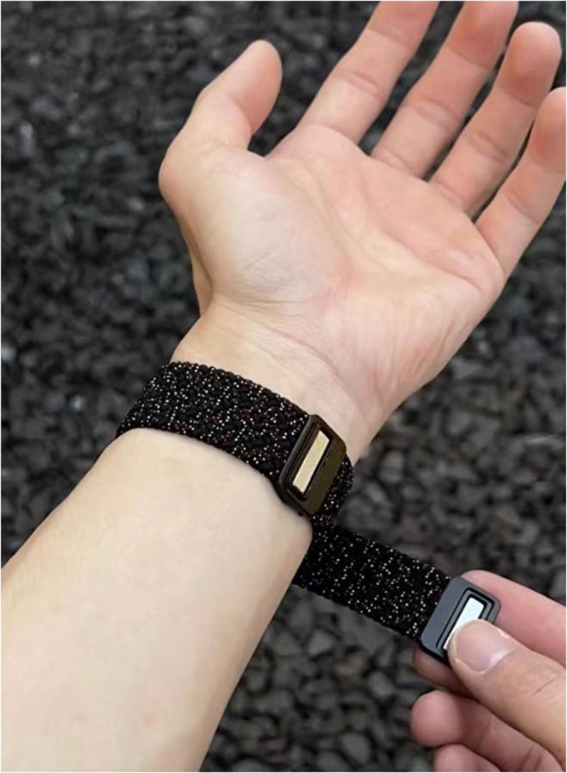 Eilimi Braided Nylon Band Compatible with Apple Watch Bands for iWatch Series 10 Watchbands Replacement Bands Magnetic Loop for women Men(46mm) - Image 5