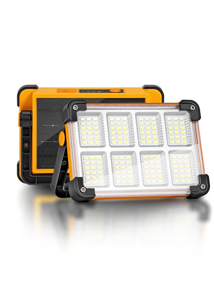 مودي مصباح عمل يعمل بالطاقة الشمسية مع أوضاع إضاءة متعددة ووظيفة شحن USB، قابل لإعادة الشحن 3.6 أمبير - 144 مصباح LED محمول، 4 أوضاع، وقت تشغيل 15 ساعة، مقاوم للماء بمعيار IP64، شحن احتياطي USB، مصباح طوارئ وموقع عمل خارجي. - Image 5