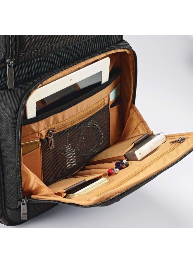 Samsonite حقيبة ظهر كومبي للأعمال، أسود/بني، 17.5 × 12 × 7 إنش - Image 3