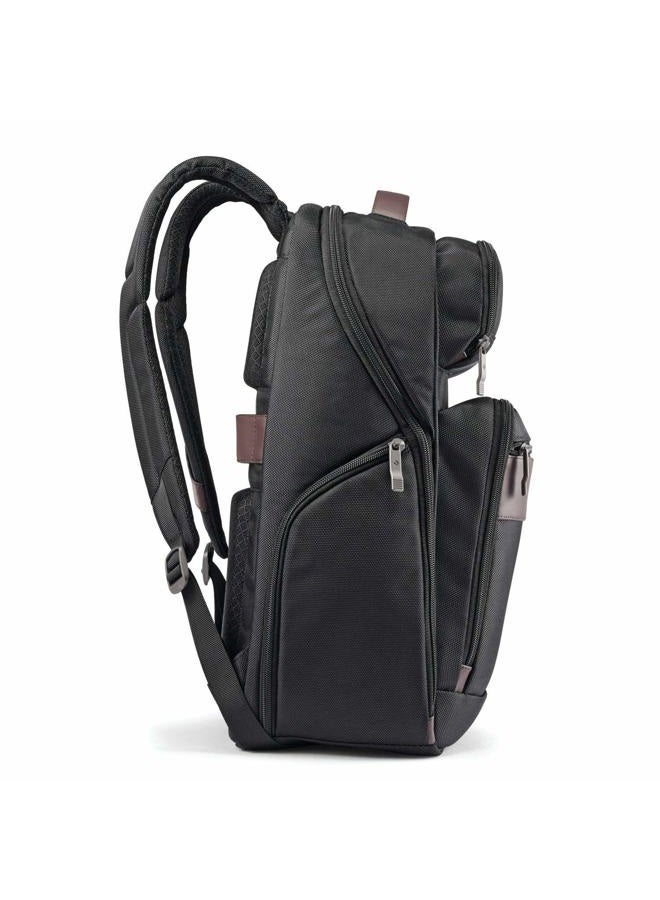 Samsonite حقيبة ظهر كومبي للأعمال، أسود/بني، 17.5 × 12 × 7 إنش - Image 5