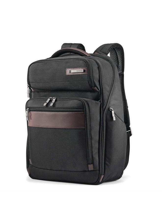 Samsonite حقيبة ظهر كومبي للأعمال، أسود/بني، 17.5 × 12 × 7 إنش - Image 1