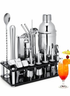 23 Piece Stainless Steel Cocktail Shaker Set Bartender Kit with Acrylic Stand & Cocktail Recipes Booklet Professional Bar Tools for Drink Mixing Home Bar  Party - pzsku/ZF3E9ABBDC1D321ACC0C5Z/45/_/1653018001/b036c2a3-feac-472d-827d-9e694561fd22