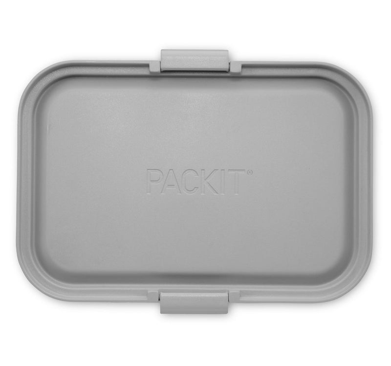 PackIt Mod Lunch Bento Food Storage Container  Steel Gray  Shatterproof Crystal Clear Base  with Leak-resistant Dividers and Lid  Microwavable  Dishwasher Safe  Perfect for Meal Prep - Image 3