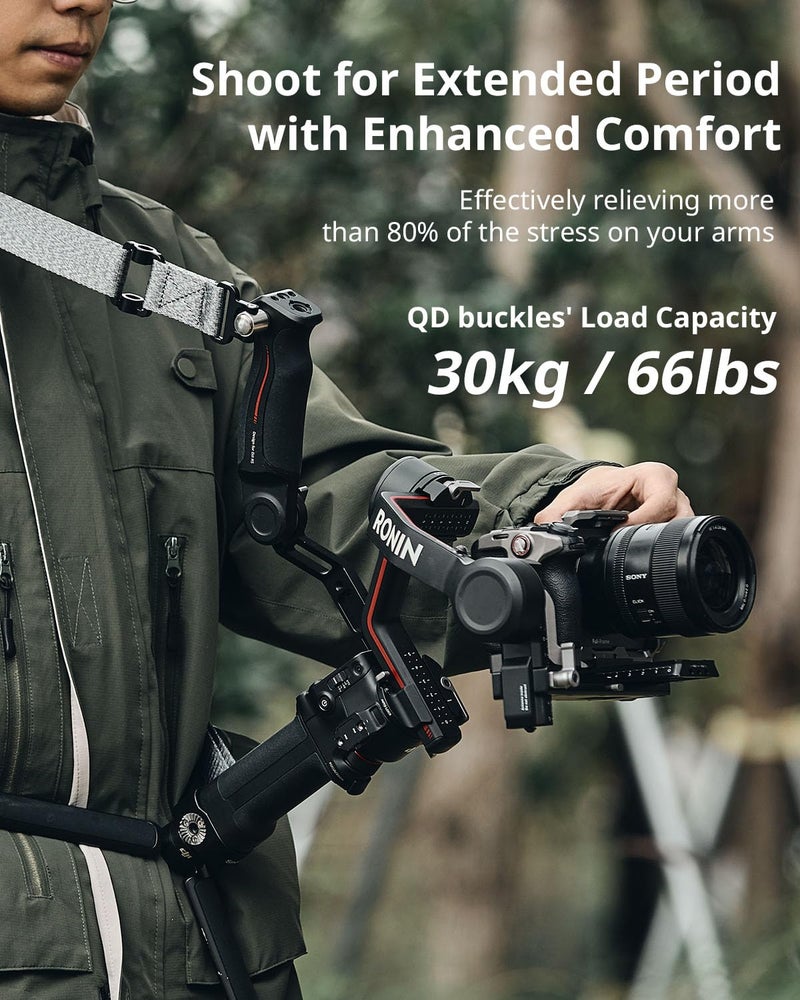 SmallRig RS3 RS2 Weight-Reducing Shoulder Strap Compatible with Sling Handle for DJI, Gimbal Belt with Upgraded QD Quick Release Buckles for DJI RS 5 / RS4 / RS4 Pro/RS 3 / RS 3 Pro/RS 2 - Image 3
