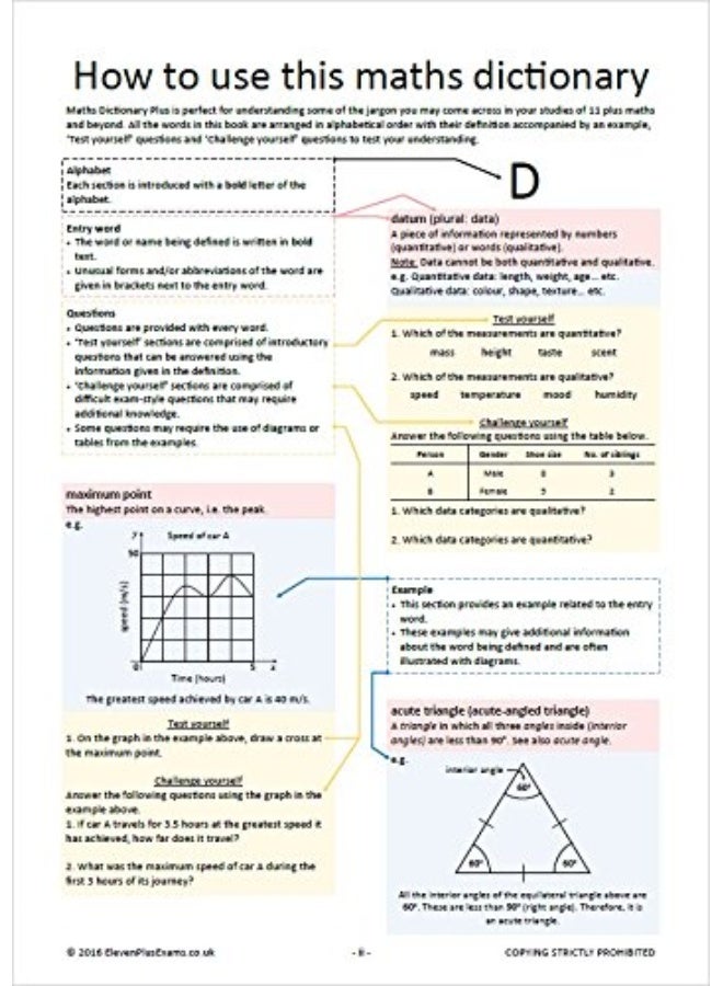 11+ Reference Mathematics Dictionary Plus - Image 2