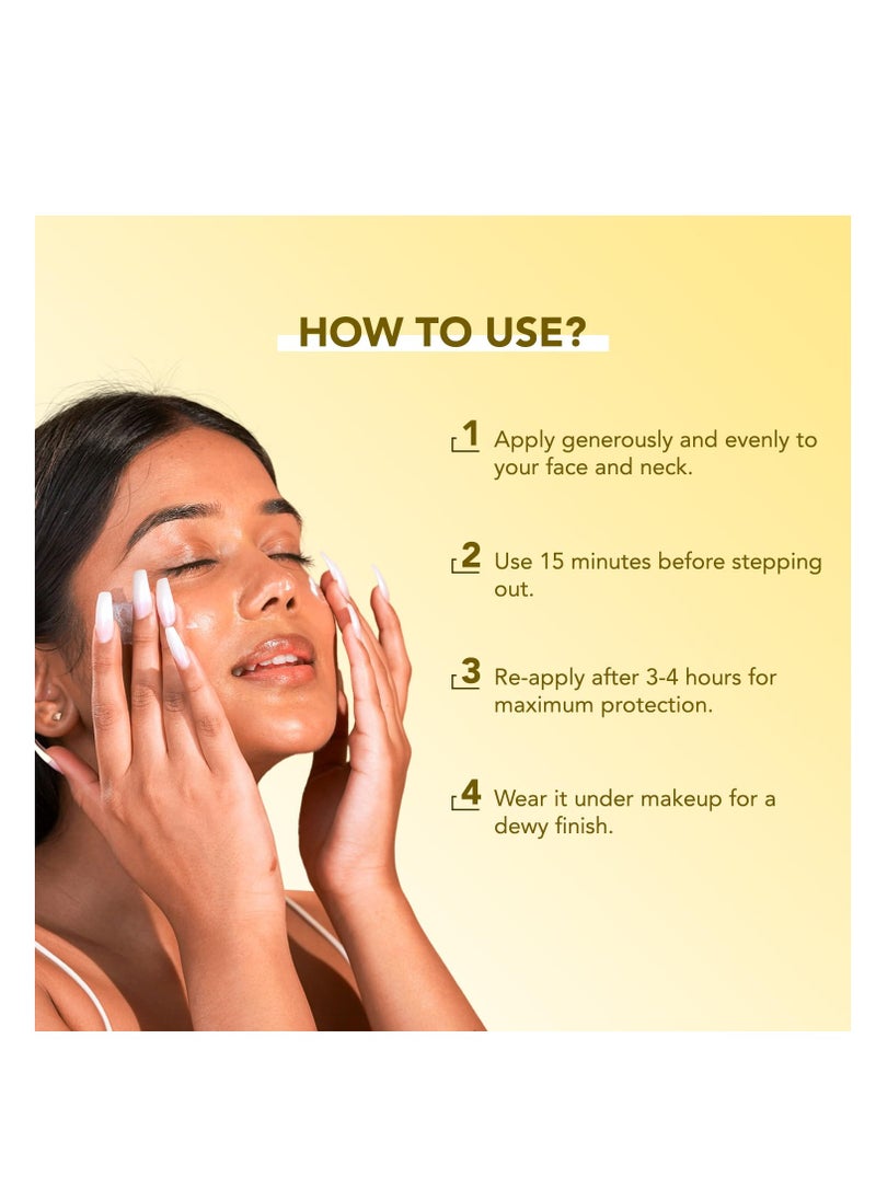 BELLAVITA BELLAVITA Water based Hydrating Sunscreen, SPF 50, Lightweight PA+++, For All Skin Types, No White Cast, Non - Greasy Finish, UV Protection, Broad Spectrum, For Men & Women, 50ML  - Image 5
