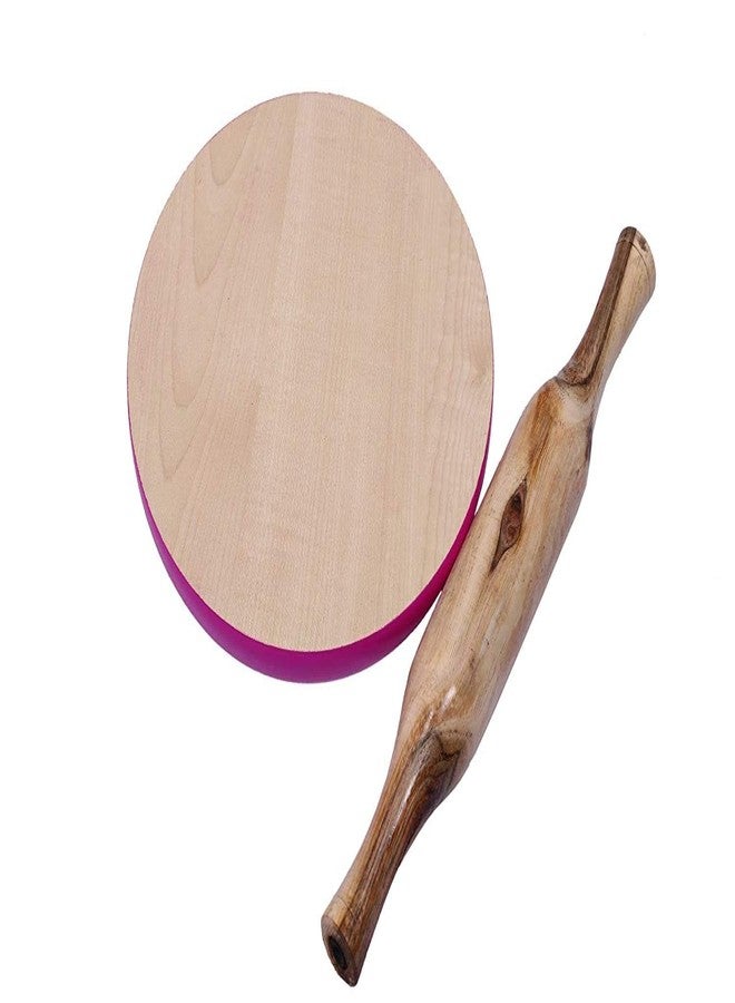 TGS chakla belan roti Maker Combo Pack of 2 PLY Chakla 10 in Wooden Belan 12 in Size/Rolling Pin/Roti (Wooden chakla Belan Set) - Image 2