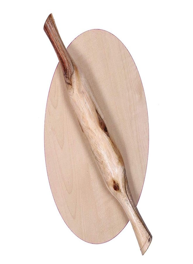 TGS chakla belan roti Maker Combo Pack of 2 PLY Chakla 10 in Wooden Belan 12 in Size/Rolling Pin/Roti (Wooden chakla Belan Set) - Image 1