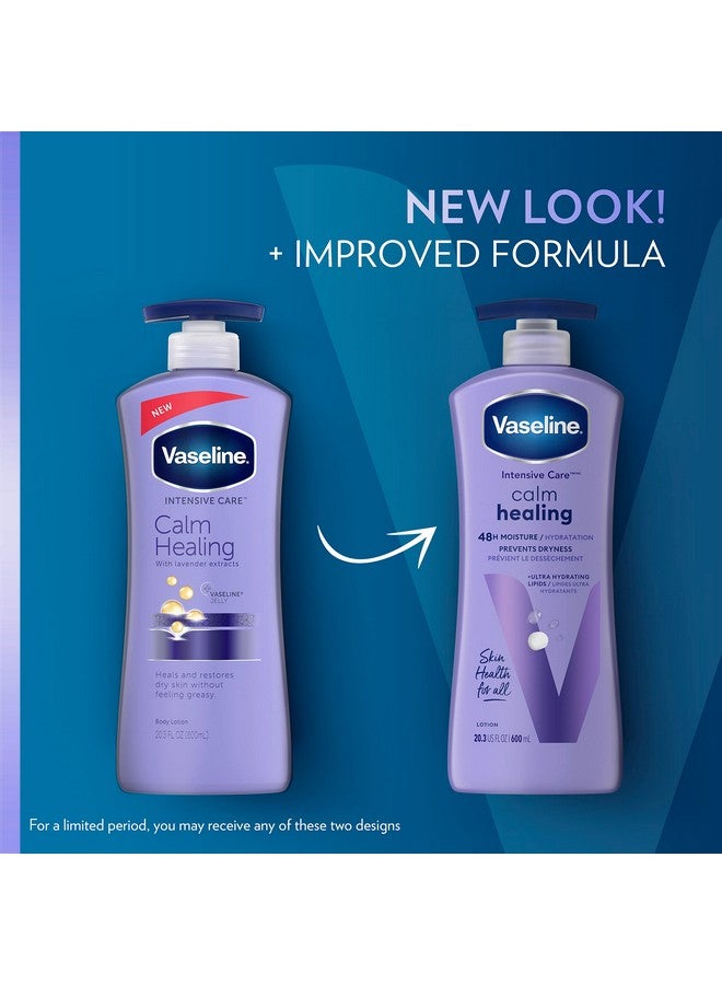 Vaseline Intensive Care Calm Healing Body Lotion 4 Ct For Dry Skin With Ultrahydrating Lipids And Lavender Extract To Heal And Restore 20.3 Oz - Image 2