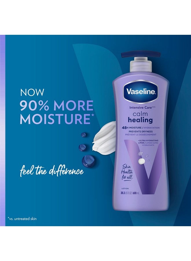 Vaseline Intensive Care Calm Healing Body Lotion 4 Ct For Dry Skin With Ultrahydrating Lipids And Lavender Extract To Heal And Restore 20.3 Oz - Image 3