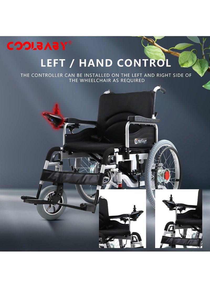 Cool Baby - COOLBABY Electric Wheelchair Heavy Duty Foldable Electric Wheelchairs 52cm Widen Seat For Adults And Seniors - Image 1