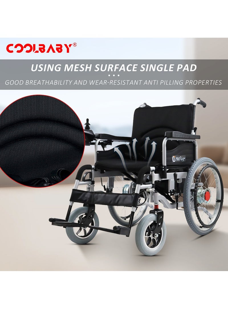Cool Baby - COOLBABY Electric Wheelchair Heavy Duty Foldable Electric Wheelchairs 52cm Widen Seat For Adults And Seniors - Image 1