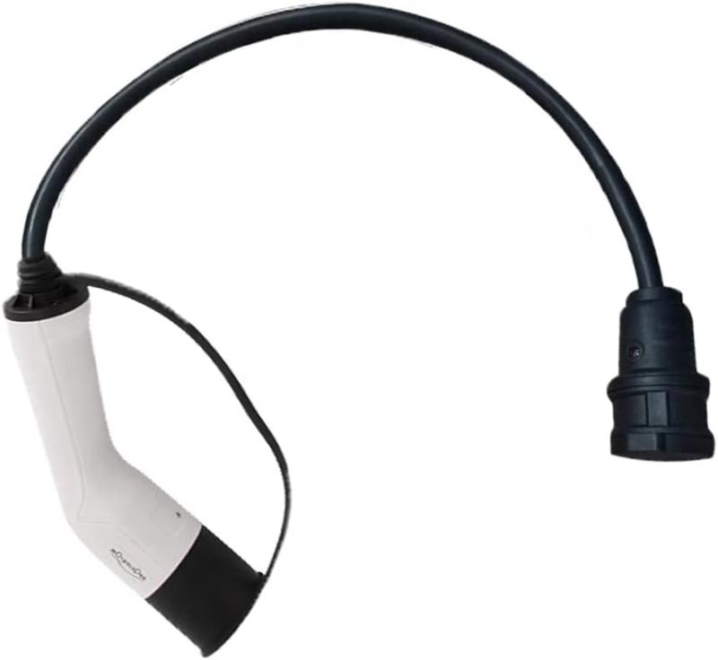 Type2 To Schuko EV Charging Adapter: 0.5m Cable, 16A Rated Current, IP54 Dust Water Protection - UL94V-0 High Safety Standard White Electric Vehicle Charging Adapter for Electric Car And EV Charging S - Image 2