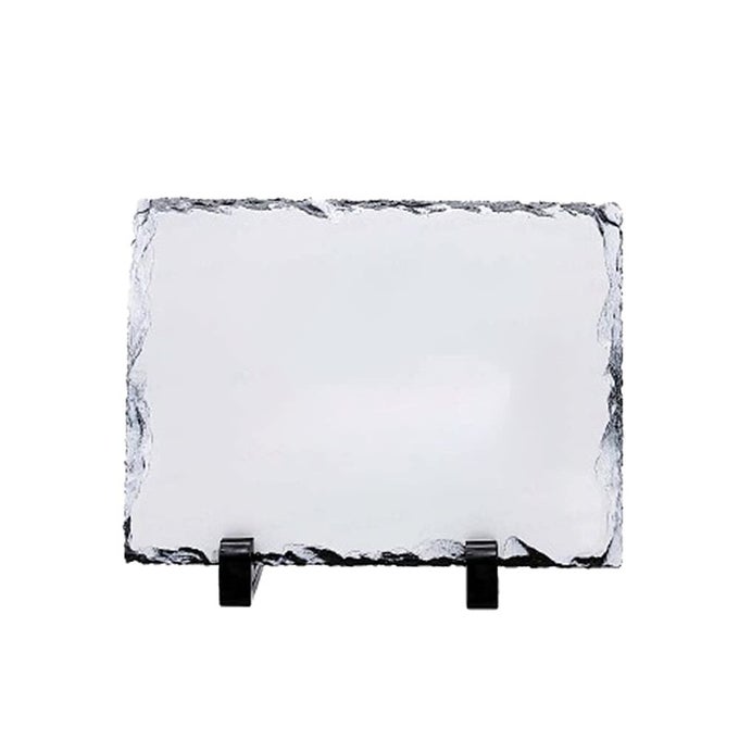 MRR SUBLIMATION BLANKS 6X8 RECTANGULAR ROCK SLATE PHOTO PLAQUE PICTURE FRAME GLOSSY SURFACE CUSTOMIZED PHOTO FRAME NOVELTY FOR WEDDINGBIRTHDAY 15X20CM