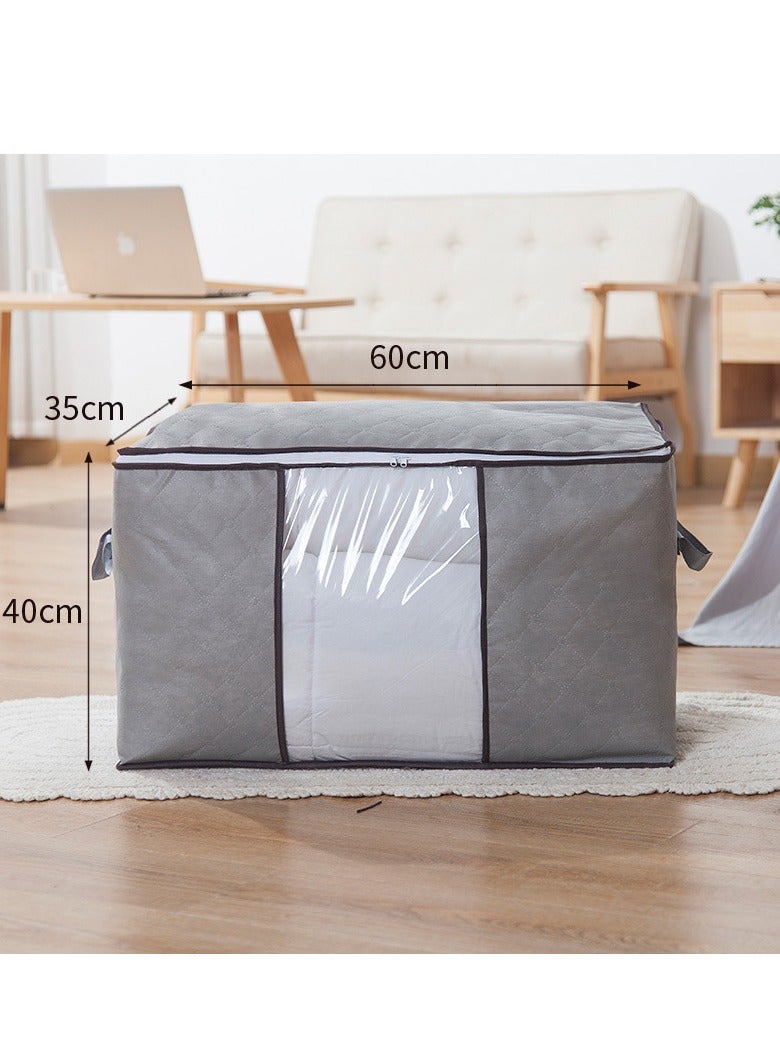 5 Pack 60×40cm Large Storage Bags, Clothes Storage Bins Foldable Closet Organizers Storage Containers with Durable Handles Thick Fabric for Blanket Comforter Clothing Bedding 90L - Image 2