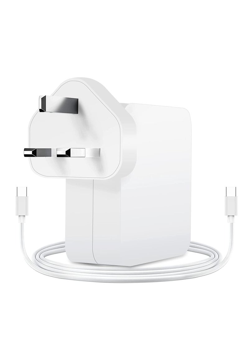 Generic - Usb Type C Wall Plug Power Adaptor Pd Charger Replacement 61W With 200Cm Cable For Macbook Pro 13 Inch And Type C Mobile And Iphone White - Image 1