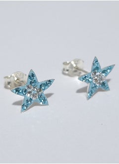 EMNON 925 Sterling Silver Jewelry Rhodium Plated Star Crystal Stud Earrings 100% Precious Metal Gift for Women- Emnon33EA  - Image 2