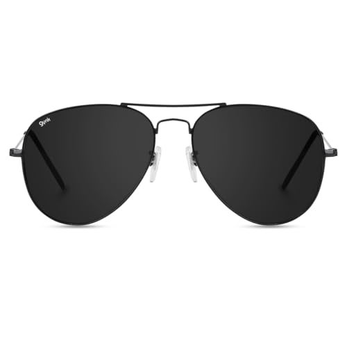 GYNK Premium Millitary Style Classic Aviator Unisex Sunglasses,100% UV Protection for Driving for Men and Women(Full Black) - Image 2