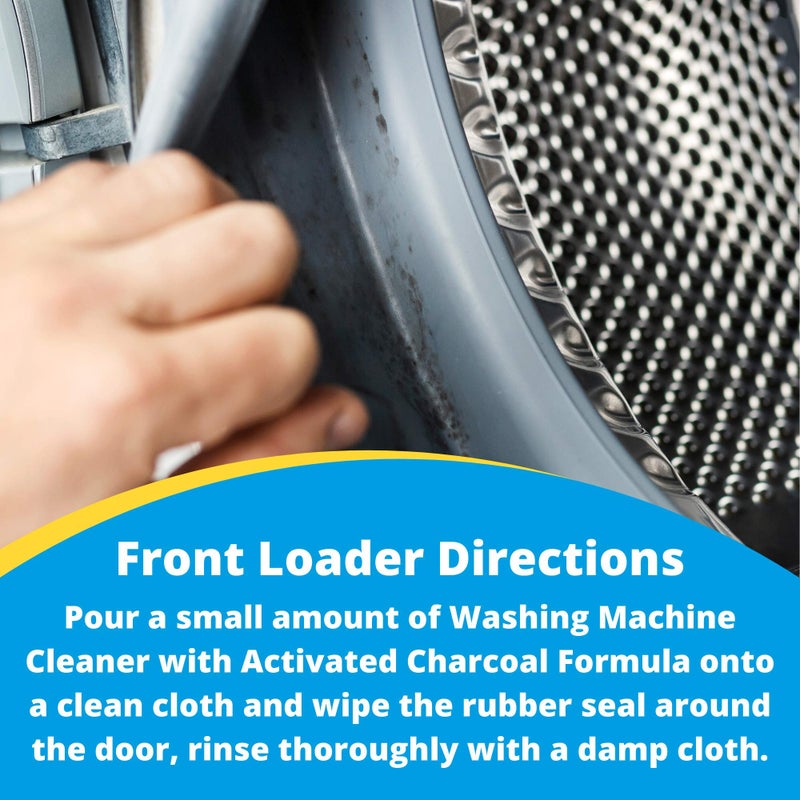Carbona Washing Machine Cleaner with Activated Charcoal | Removes Odor-Causing Residues | Works in Standard & High Efficiency Washing Machines | 8.4 FL Oz, 3 Pack - Image 5