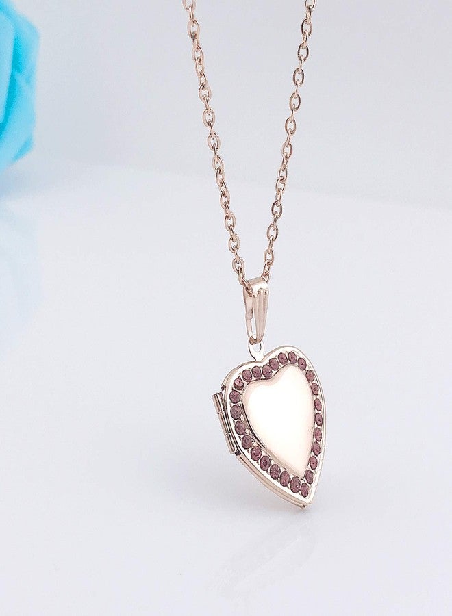 YOUFENG Love Heart Locket Necklace Holds Pictures Small Photo Lockets - Image 2