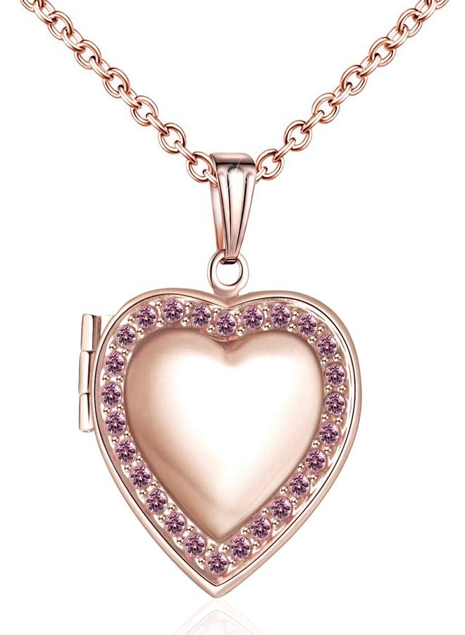 YOUFENG Love Heart Locket Necklace Holds Pictures Small Photo Lockets - Image 1