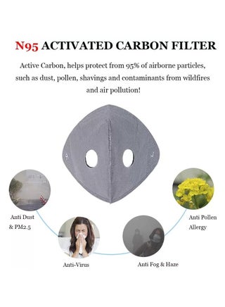 Reusable Face Mask - Dustproof, Anti-Pollution Sports Mask for Motorcycling, Woodworking, Cycling, Running, Bicycle and Outdoor Activities - view 4