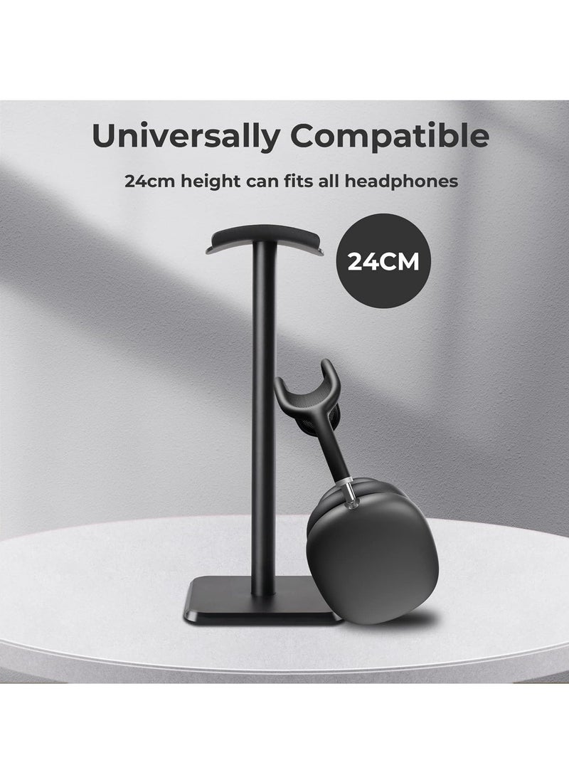 ProOne Universal Headphone Stand with Sturdy Arc Support and Broad Base - Protective Earphone Holder in Lightweight and Sleek Design