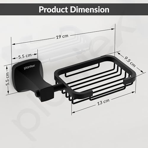 Plantex Space Aluminum Soap Holder for Bathroom Wall/Soap Stand/Soap Dish/Soap Dish Holder for Bathroom Accessories (Black) - Image 4